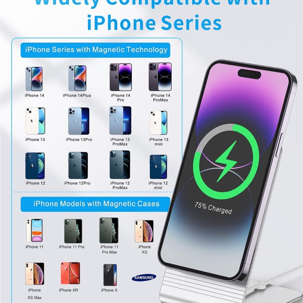 NEW 2/$50 MagSafe iPhone charger stand with usb c. 2 in one. iPhone 12, 13, 14 - Picture 10 of 10